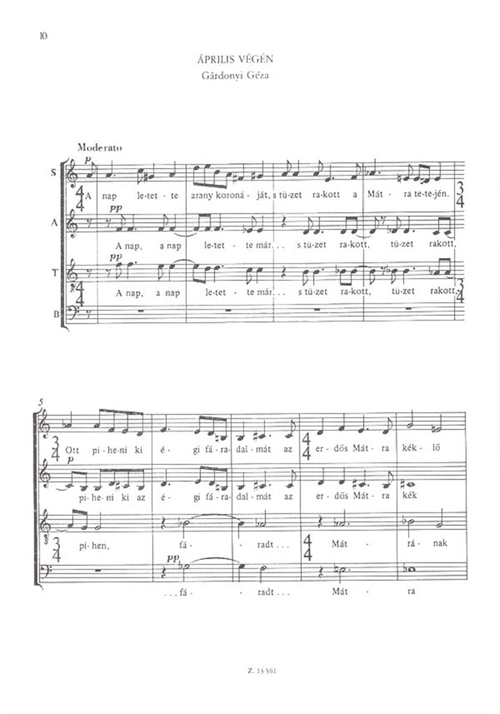 Pasztell. Four choruses
